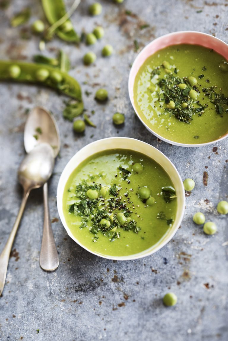 Soupe froide de petits pois à la menthe | Recette Cuisine