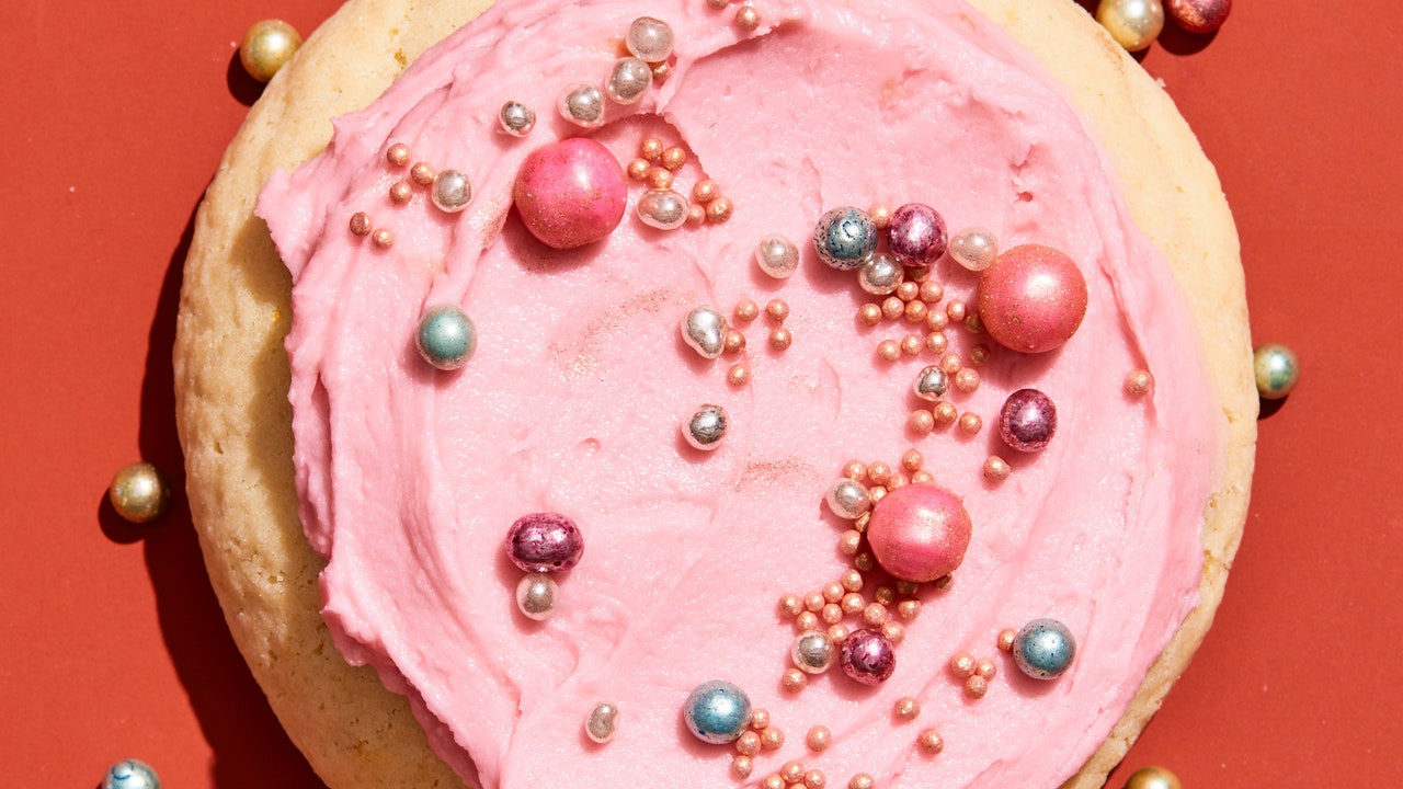 Biscuits au sucre au pamplemousse rose