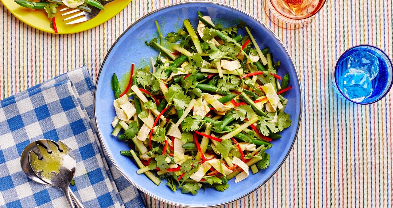 Salade Yuba Avec Vinaigrette À La Moutarde Piquante Et Au Miel
