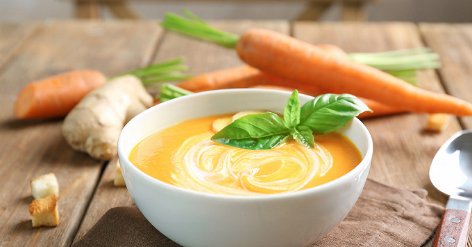 Soupe de carottes au gingembre