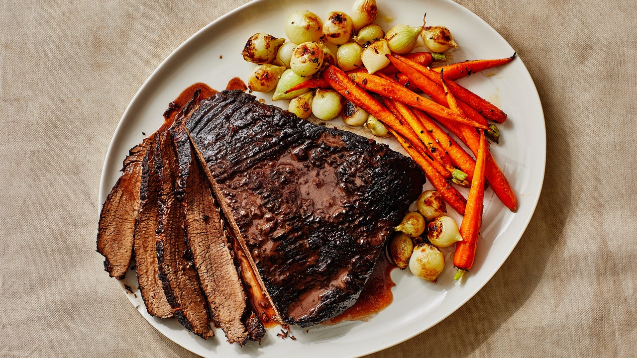 Braised Brisket With Pearl Onions and Carrots