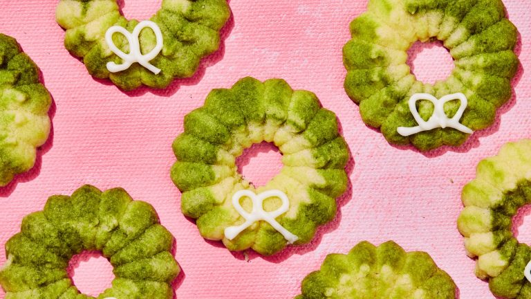 Matcha Swirl Spritz Cookies