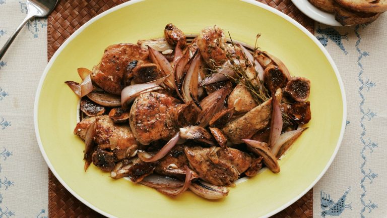 Poulet au vinaigre avec figues