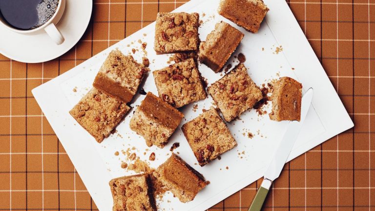 Gâteau aux miettes de mochi et de citrouille