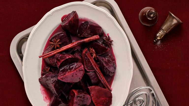 Patates douces violettes confites