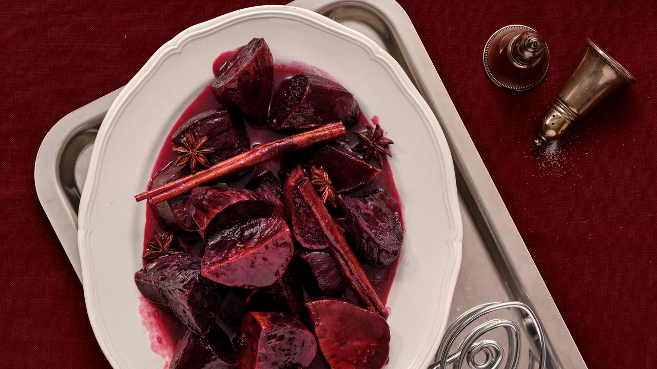 Patates douces violettes confites