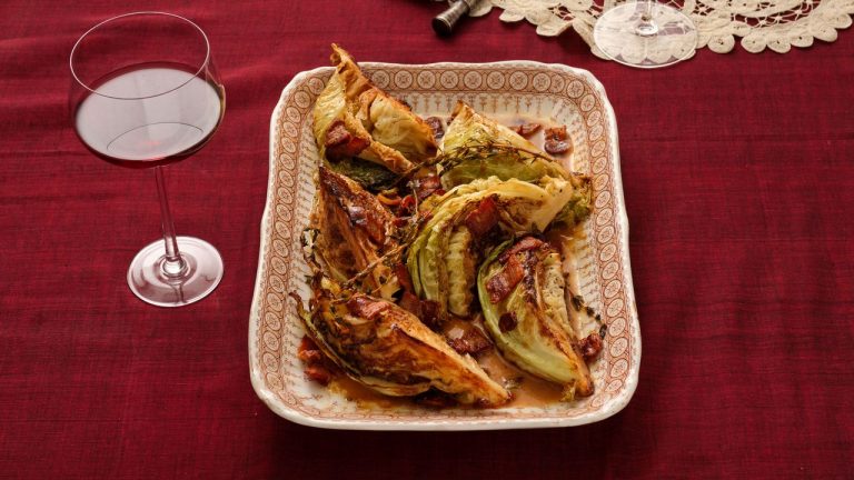 Quartiers de chou au bacon et à l'érable