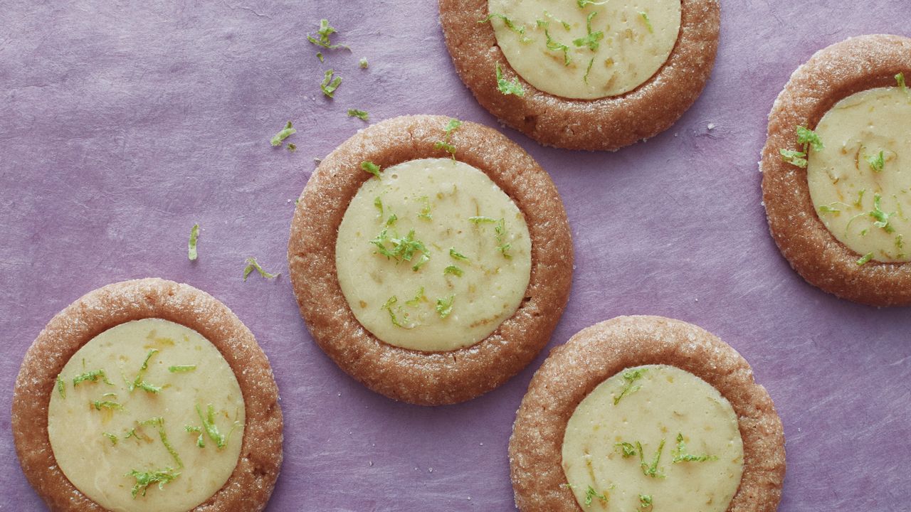 Cookies à empreintes digitales à la tarte au citron vert