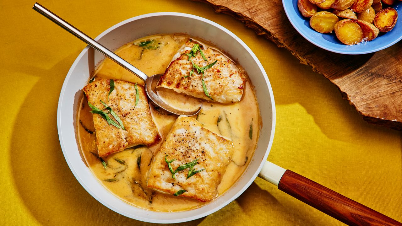 Morue à la sauce au beurre de citron