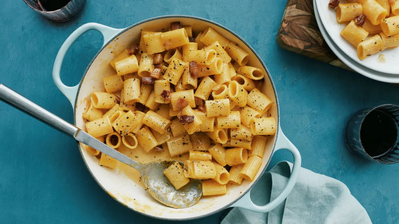 Pâtes carbonara à la pancetta