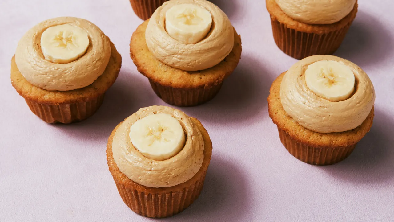 Cupcakes à la banane et au beurre de biscuit