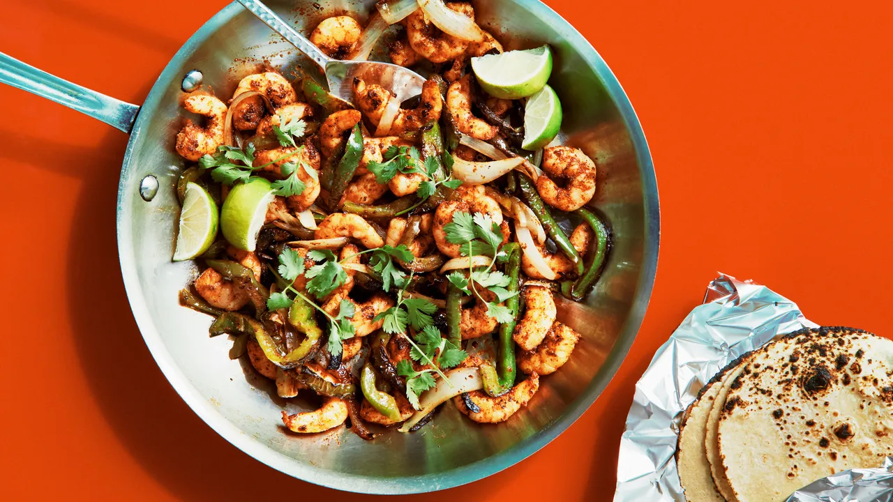 Fajitas faciles aux crevettes