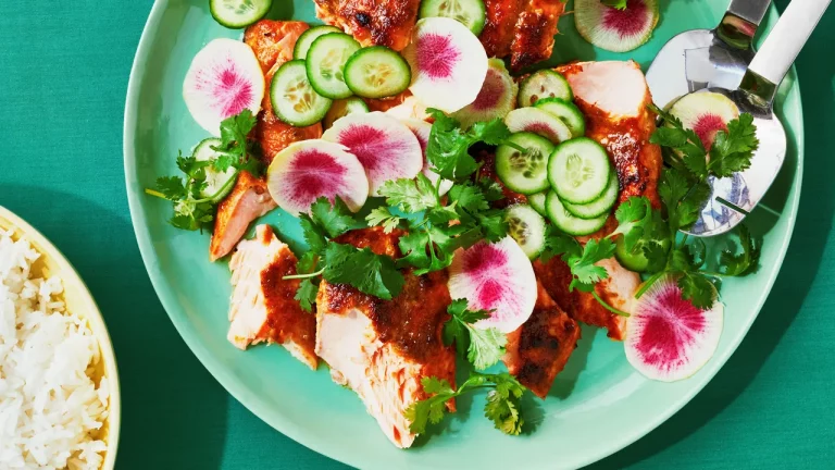 Saumon glacé au curry vert