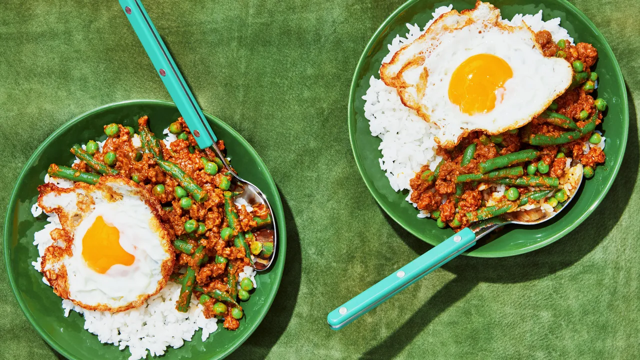 Boeuf au Curry Miso et Haricots Verts