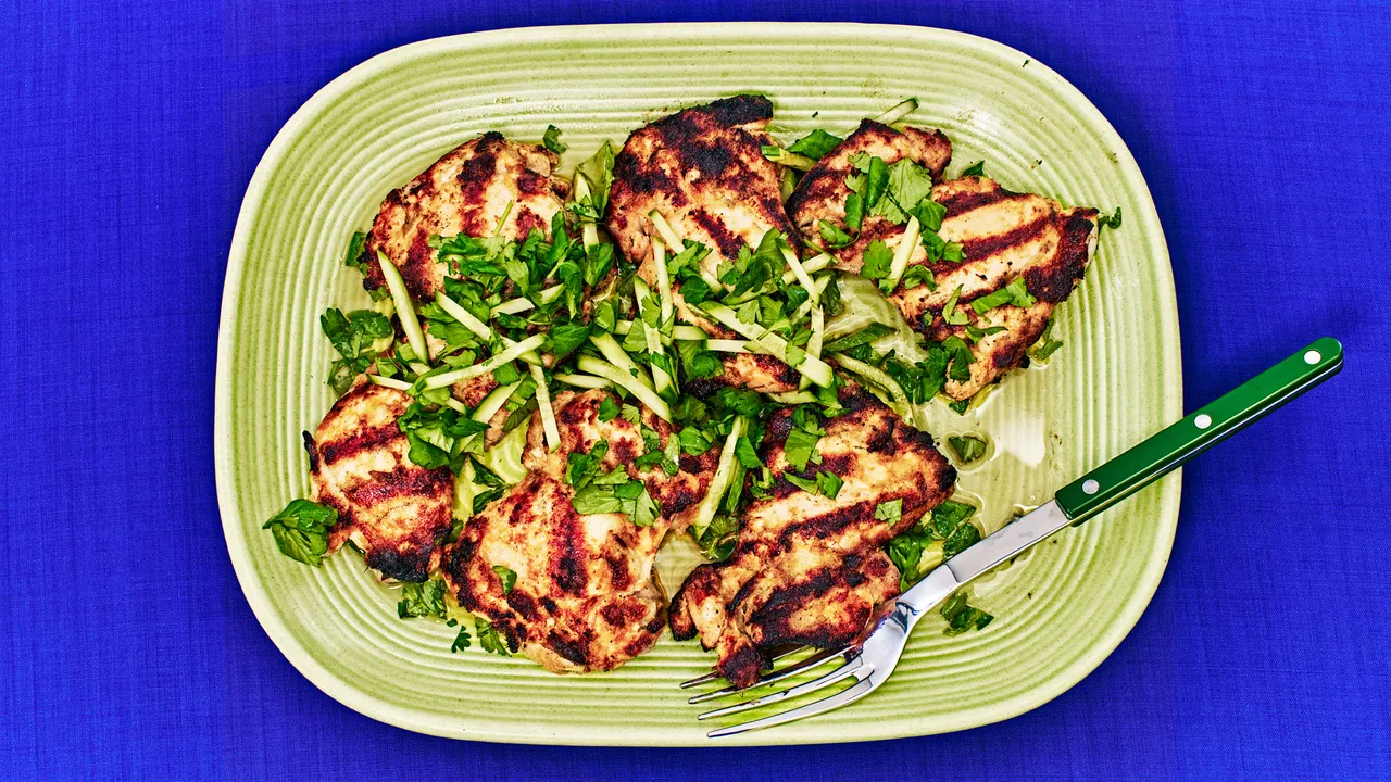 Cuisses de poulet grillées à la citronnelle