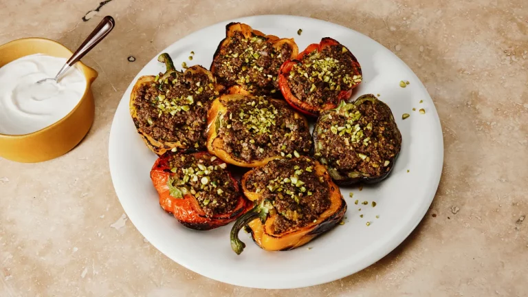 Poivrons farcis au kofta grillé