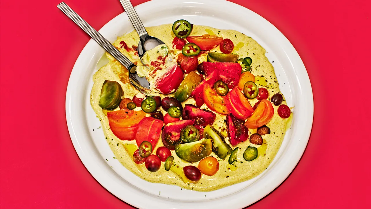 Tomates au yaourt au curry